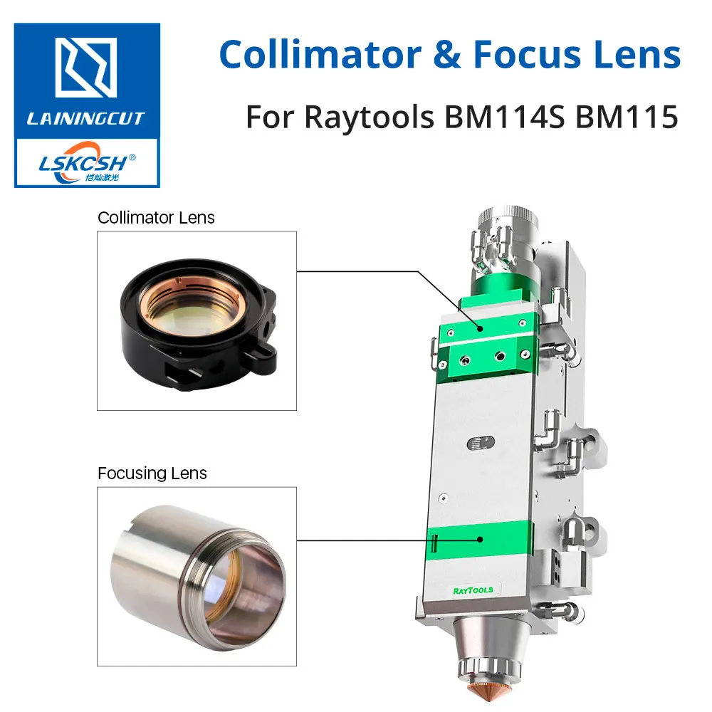 LSKCSH Raytools BM114S коллиматорный& Фокусирующая линза D37 F100/150/200 D38.1 F200 с объективом держатель для Raytools Лазерная режущая головка BM115