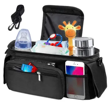 

Baby Stroller Bag Waterproof Insulation Bottle Bag Kids Car Prams Hanging Handbag For Diaper Nappy Storage Mummy Bag