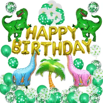 

Dinosaur Balloon Set Happy Birthday Helium Balloon Banner Children Party