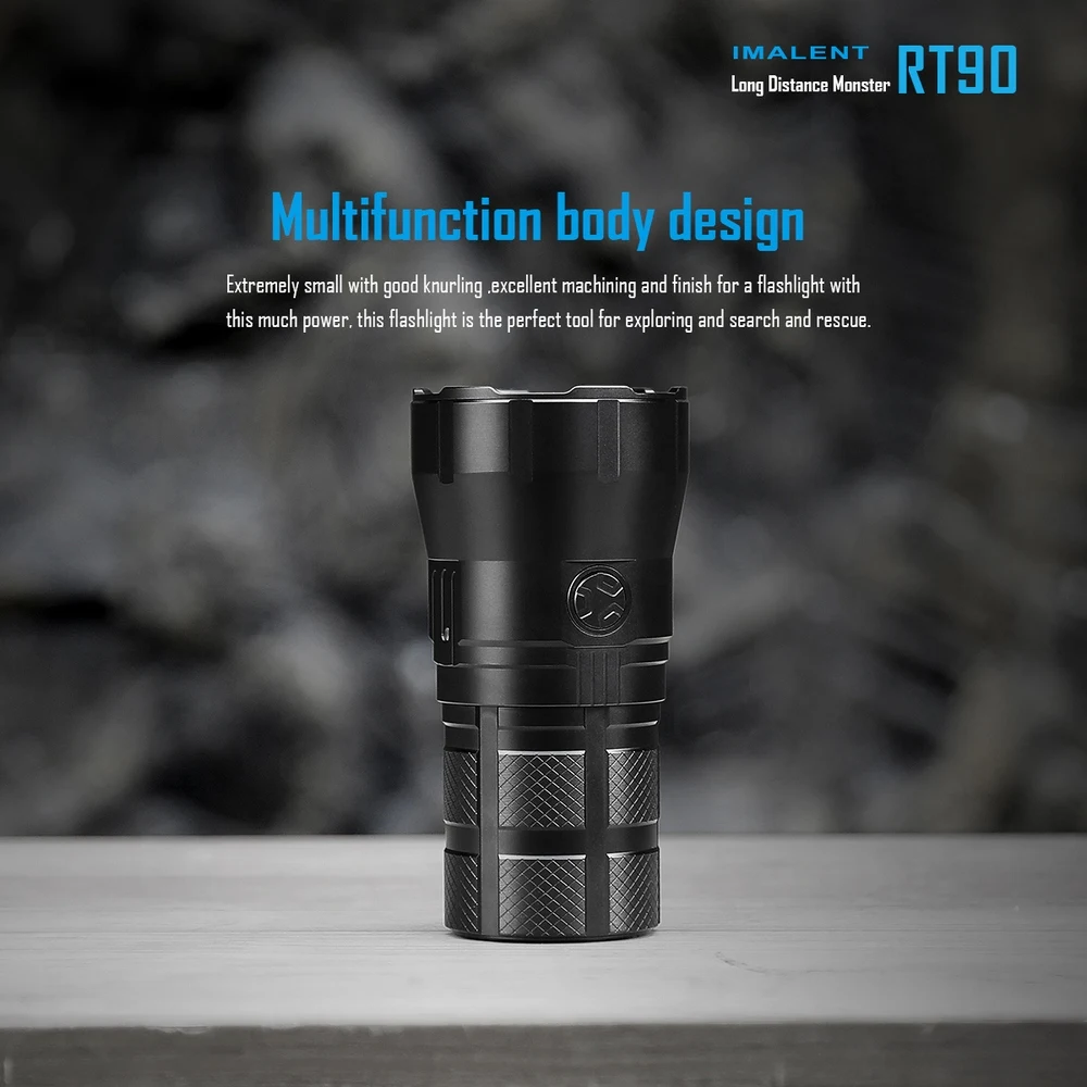 US $149.95 IMALENT RT90 Flashlight 4800Lumen Powerful Bright Torch Camping Light Waterproof IPX8 1308m Rechargeable 18500 Battery 5 level