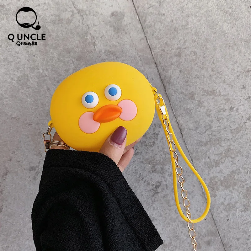 

Q UNCLE Kawaii Cartoon Duck Silicone Girls Purse Crossbody Bag Candy Color Mini Bag Summer Cute Diagonal Shoulder Bag Coin Pouch