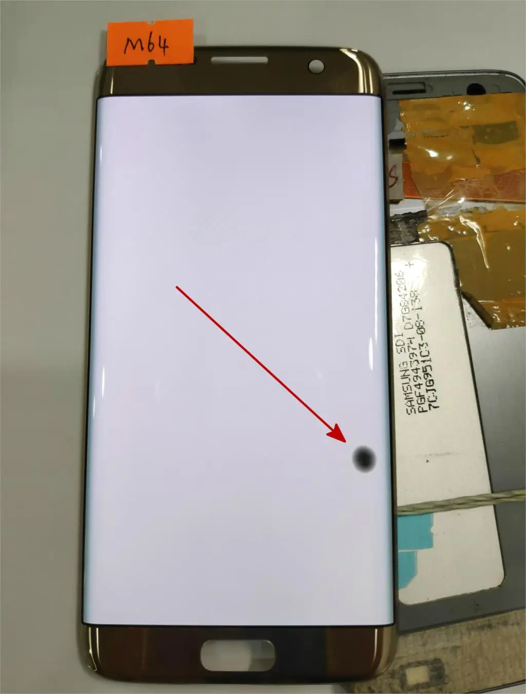 M64 Gold S7 edge ЖК-дисплей с золотым дефектом для samsung Galaxy S7 edge G935F G935A G935FD дефект ЖК-дисплей с сенсорным экраном дигитайзер - Цвет: M64 Gold