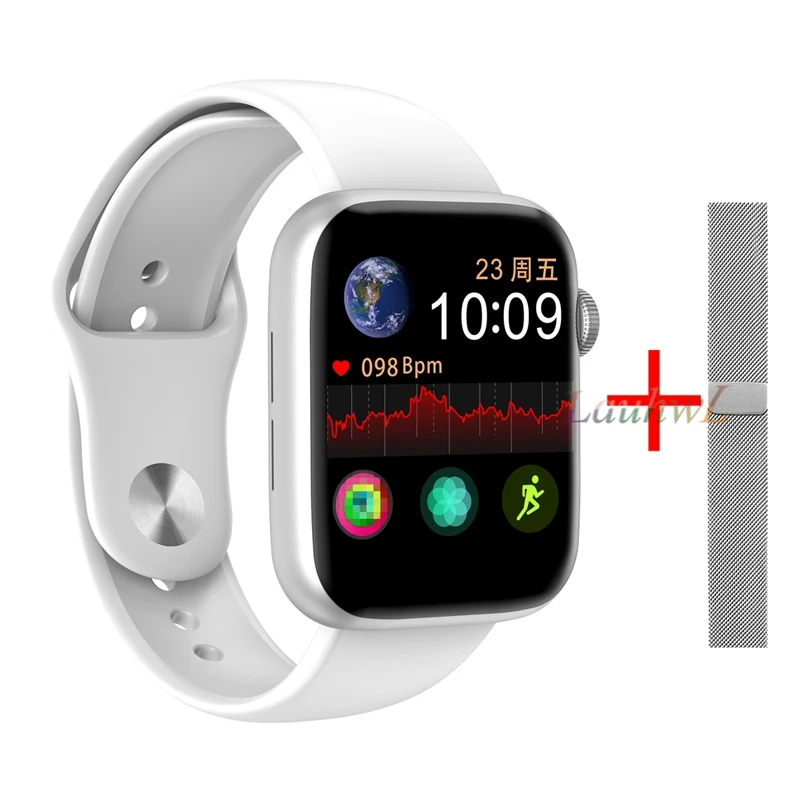 Мужские и женские Смарт-часы серии 5 сердечного ритма ЭКГ кровяное давление для Apple IPhone xiaomi LG фитнес-трекер PK P80 IWO 8 11 12 - Цвет: silver