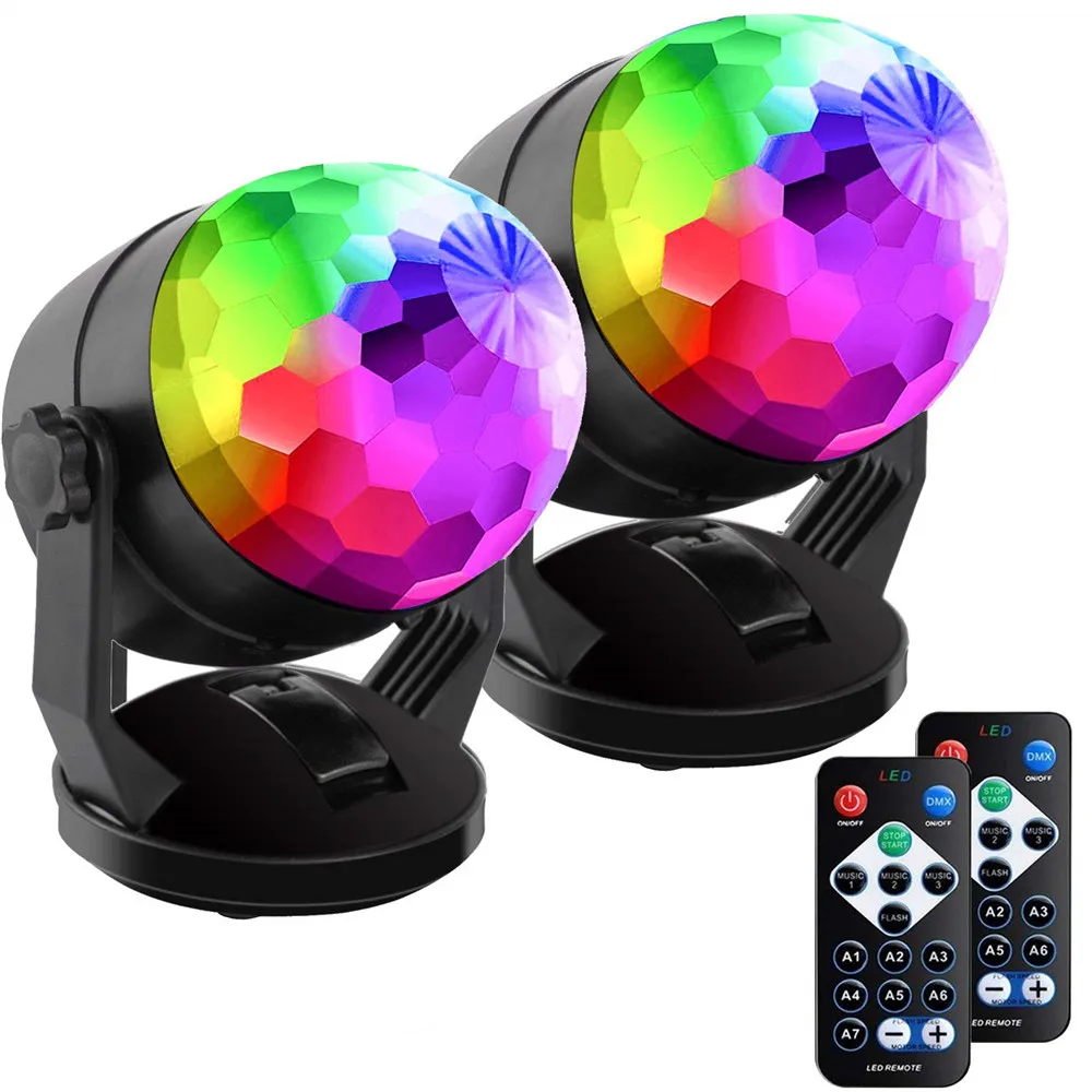 Mini rotierende Magic Ball LED Stage Light Remote Control für Disco Party 