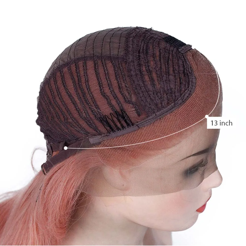 V'NICE оранжевый парик на кружеве для женщин средняя часть длинные прямые голландские волосы натуральный бесклеевой термостойкий синтетический парик