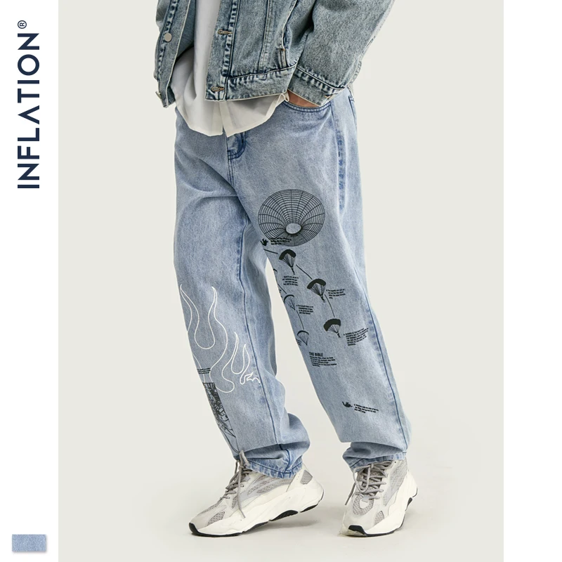 INFLATION Fashion Mens Jeans Blue With 