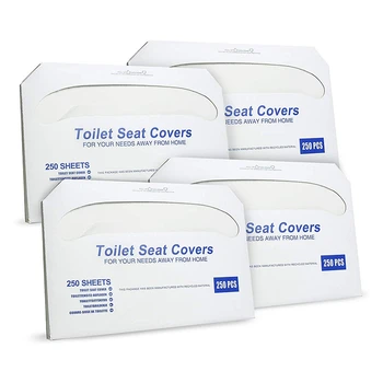 

1000 Pieces Disposable Toilet Seat, Half-Folded Paper Potty Cover, Suitable for Standard Dispenser, Washable, Suitable for Publi