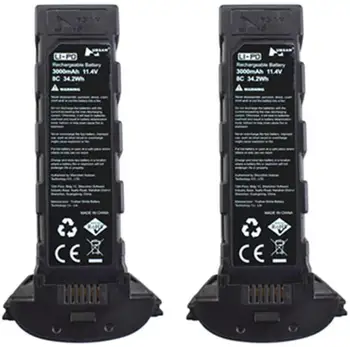 

LeadingStar 2PCS 11.4V 3000mah Lithium Battery for Hubsan H117S Zino Pro Brushless Quadcopter Accessories Drone Battery Black
