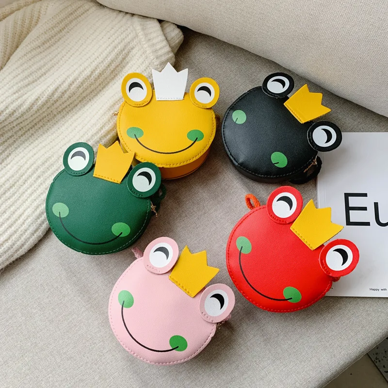 

New Korean-style Children Small Bag 2019 New Style Cartoon Cute Frog Crossbody Bag Purse Bag