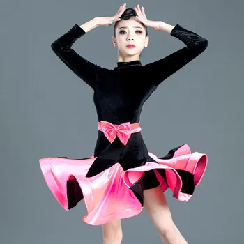 

Latin Dance Skirt Autumn And Winter Models New Latin Dance Clothes Girls Practice Clothes Latin Dance Competition Clothing