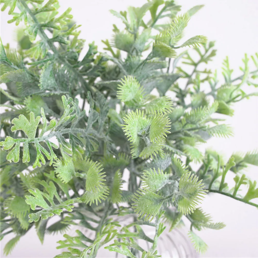

5 Stems Bushy Decorative DIY Greenery Living Room Home Mini Leaves Vivid Flocking Artificial Plant Desk Indoor Outdoor Office