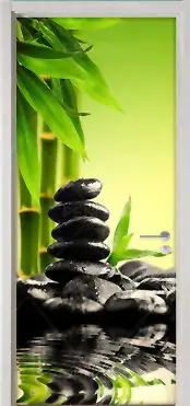 3D Door Sticker Mural Wallpaper Modern Poster Stone Candle Flower Self Adhesive PVC Waterproof Decal Renovation Home Decoration - Цвет: Door LXR5795-20