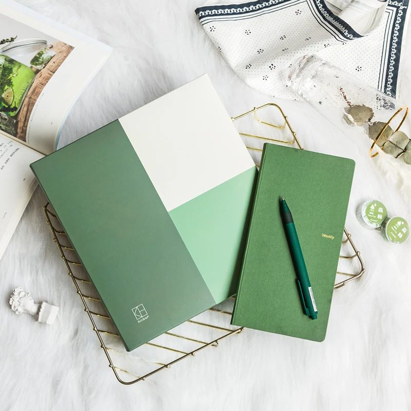 

Wild Pure Color Theme Nature Cloth Cover Weekly Plan Book Set