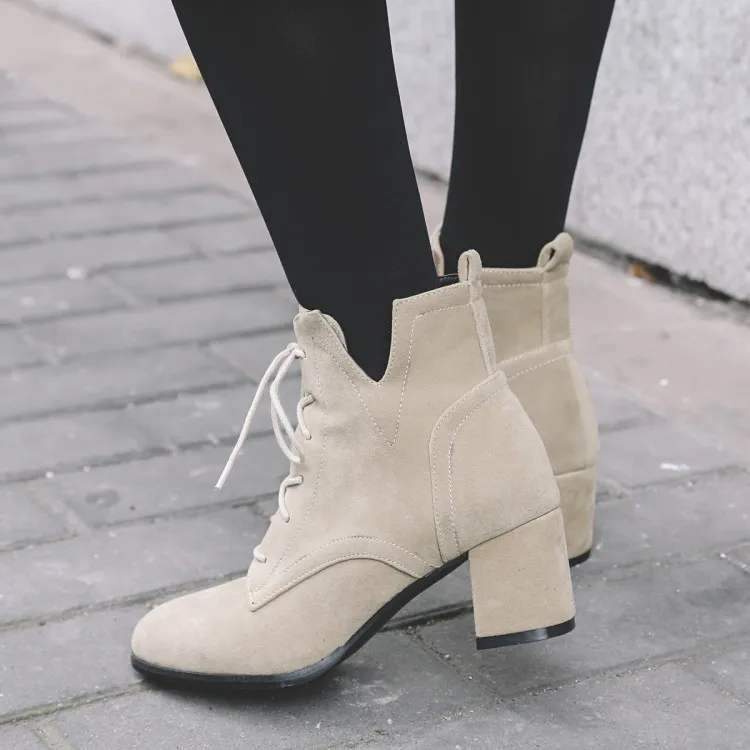 

Big Size 9 10 11-17 boots women shoes ankle boots for women ladies boots shoes woman winter Front lace-up