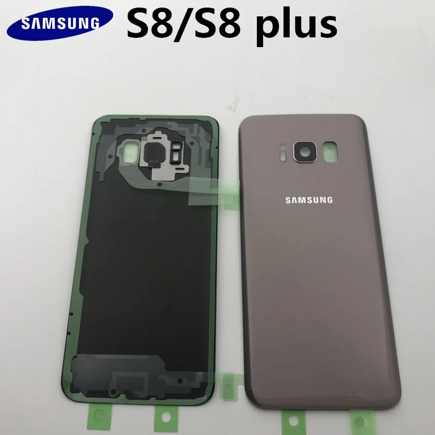 Original Glass For Samsung Galaxy S8 S8 Plus G950F G955F Back Battery Cover Door Rear Housing Case Replacement+ Adhesive Sticke