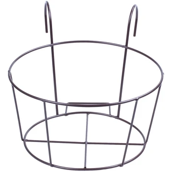 

Newest Metal Iron Flower Pot Hanging Balcony Garden Plant Planter Home Decor basket Bronze color