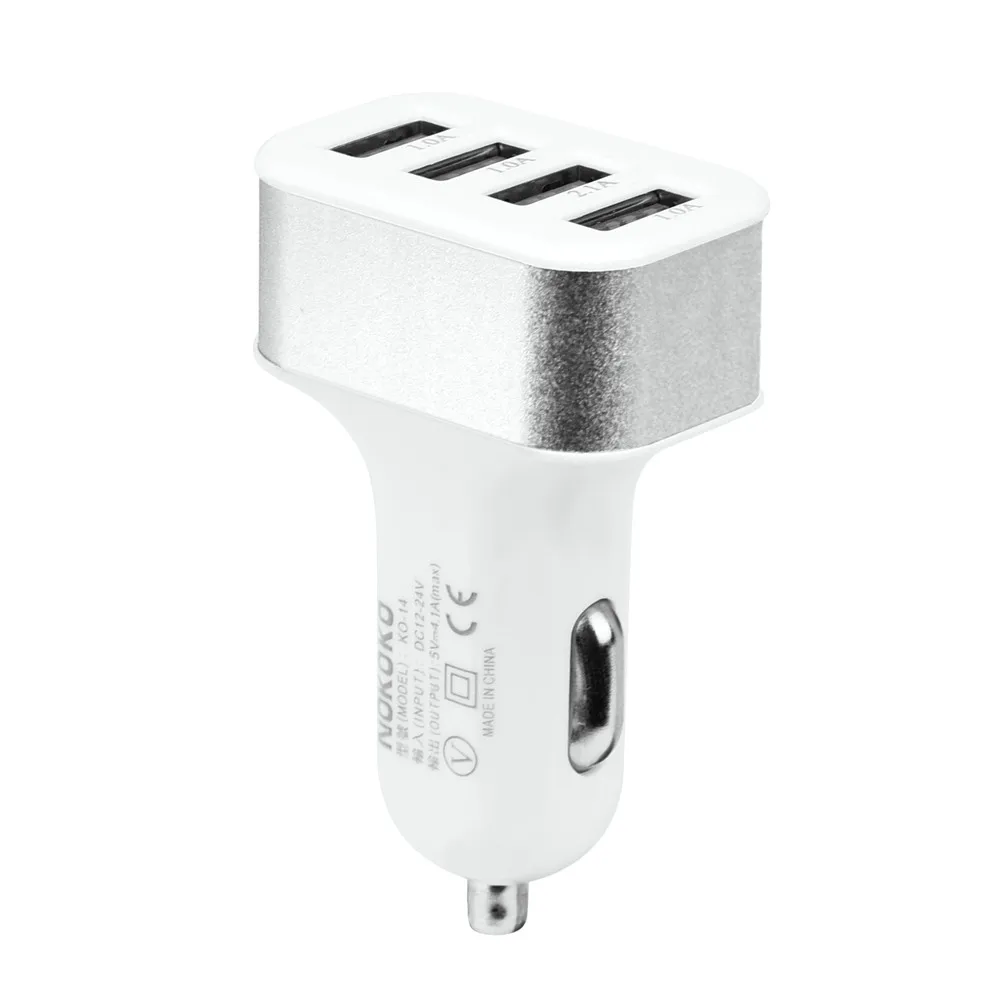 Высокое качество Автомобильный USB адаптер зарядное устройство Зарядка металлическая розетка Мини Автомобильное зарядное устройство 4 порты, для мобильных телефонов 4.0A Быстрая зарядка# BL5