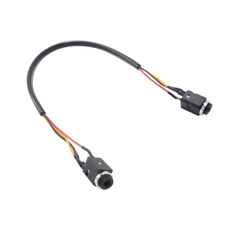 Audio Cable 4Pin Foot Stereo 3 5mm headphone jack socket with threaded dual channel 3 5mm female to female audio extension cable