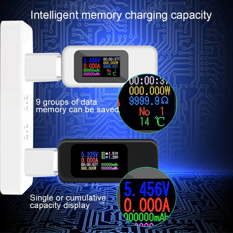 Usb tester multímetro digital atual e medidor