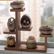 Деревянный Подоконник Многоэтажный крытый гостиная Настольная маленькая Цветочная стойка балкон цветочный горшок полка украшение