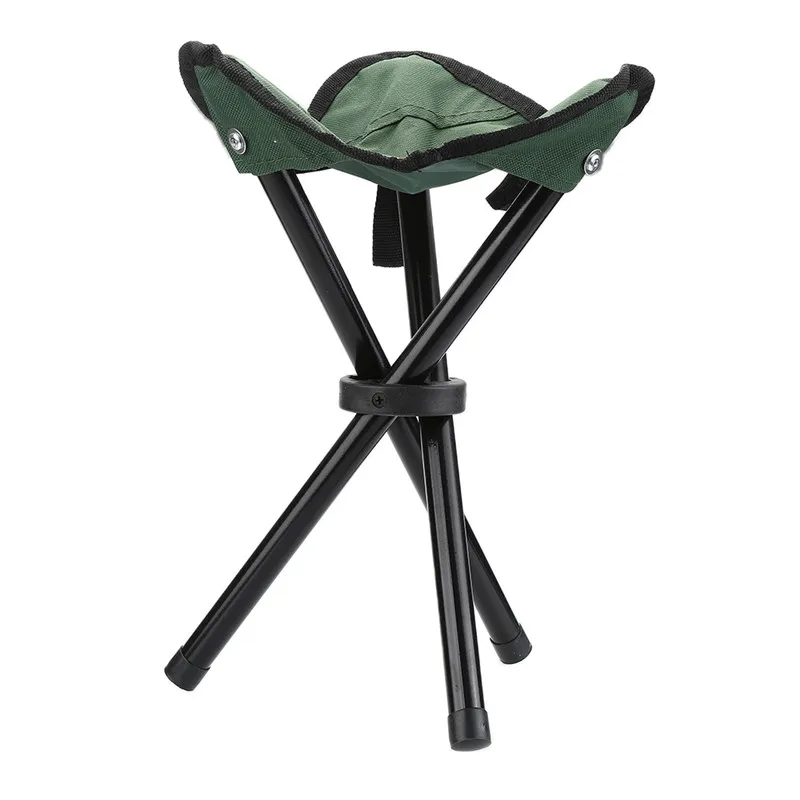 Портативный складной стул открытый стул для пикника Рыбалка Туризм Кемпинг Инструмент ноги складной стул штатив Рыбалка сад стул барбекю - Цвет: Зеленый