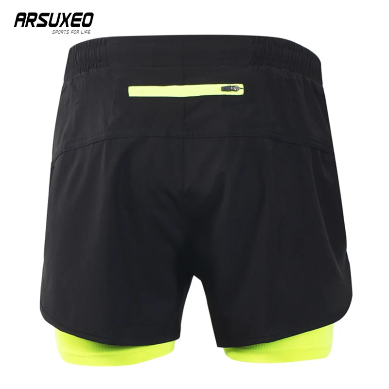 ARSUXEO мужские велосипедные шорты быстросохнущие спортивные штаны с карманом свободные спортивные шорты для фитнеса дышащие шорты для горного велосипеда