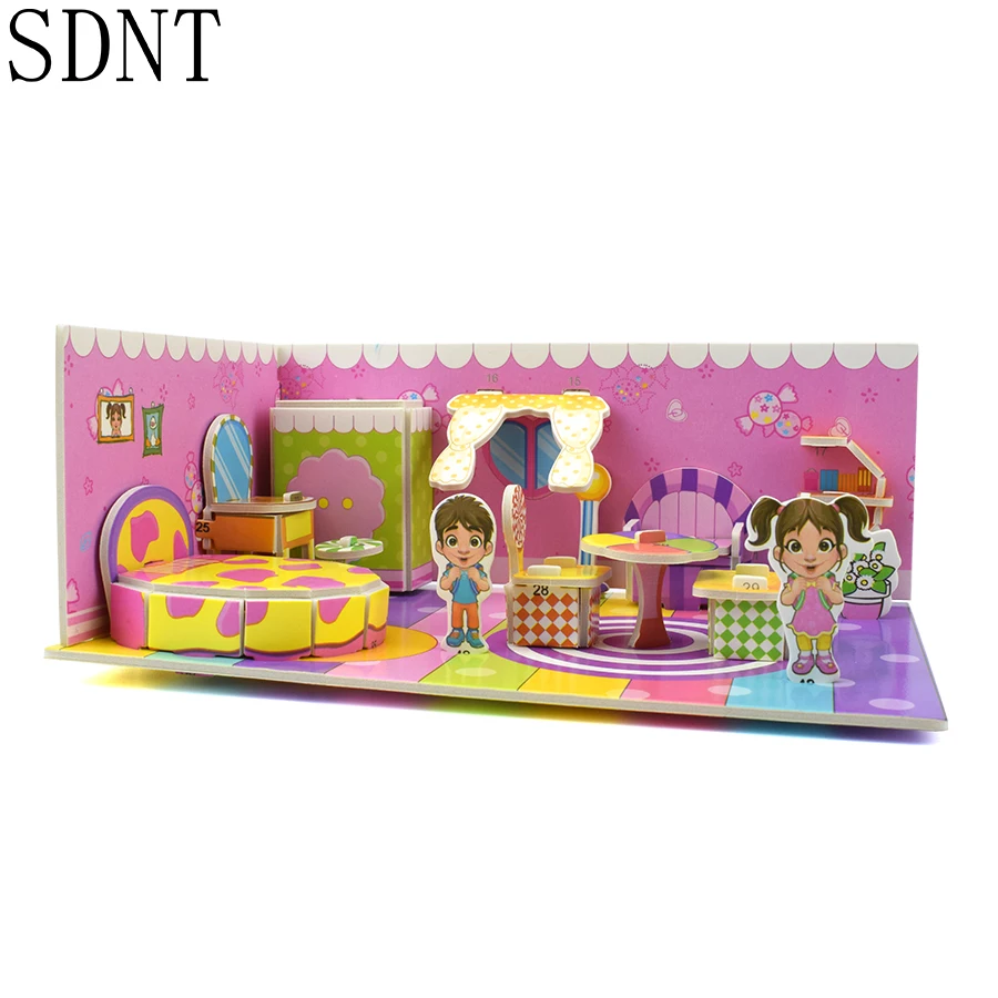 Детский пазл 3D игрушки комната для девочек мечта розовый сделай сам детская игра