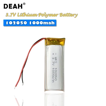 

1-4PCS 3.7V Lipo cells 102050 1000mah Lithium Polymer Rechargeable Battery For MP3 GPS Recording pen LED light Beauty Instrument