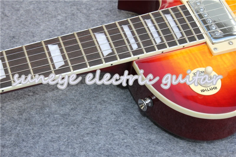 Suneye Sunburst стеганая Отделка электрогитары хромированная фурнитура гитары Электрический Левша гитары Комплект на заказ