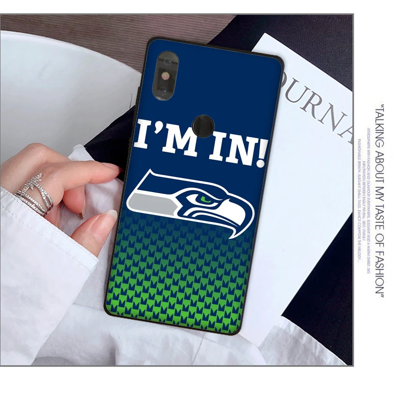 Seattle Seahawks мягкий силиконовый черный чехол для телефона для Xiaomi redmi Note 7 mi 9 mi x2 mi x2S Note3 8 8SE redmi 5 5Plus Note4 4X