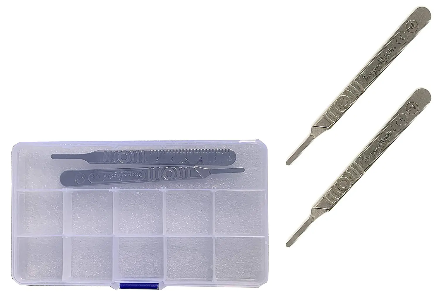 

2 PCS Swann Morton No 4 Stainless Steel Surgical Scalpel Handle Suit for Blades 20/21/22/22a/23/24/25/26/27/36