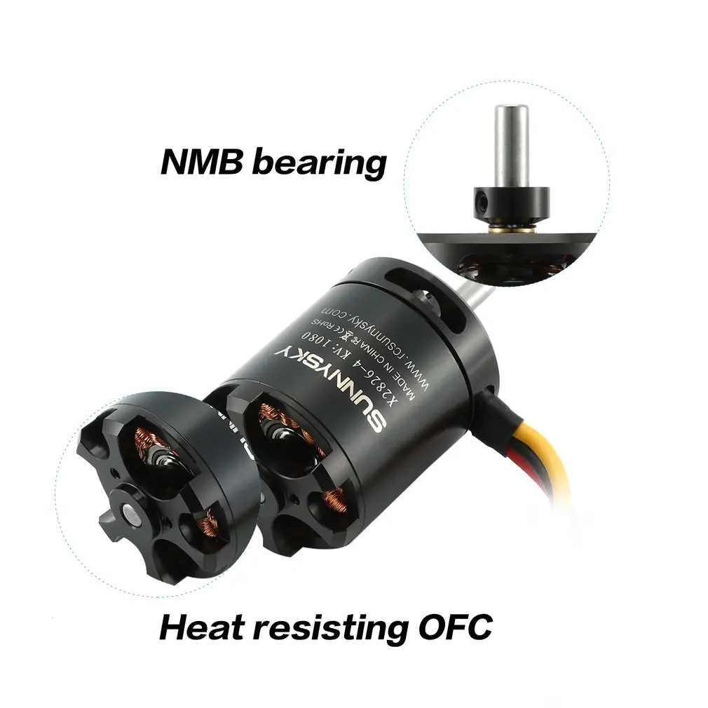 SUNNYSKY X2826 740KV 1080KV бесщеточный двигатель с фиксированным крылом для многоосевой воздушной радиоуправляемой модели бесщеточного двигателя самолета