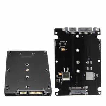 

Converter Adapter Case B + M Socket 2 M.2 NGFF (SATA) SSD to 2.5 SATA Adapter Card Adapter with Black Case