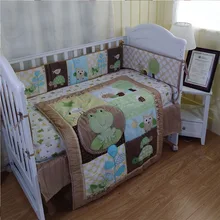 Хлопок 6 шт./компл. Детские Постельное белье кроватки сумка из узорчатой ткани для детской кроватки, покрывало на кровать, бампер детское одеяло с рисунком из мультфильма детское постельное белье