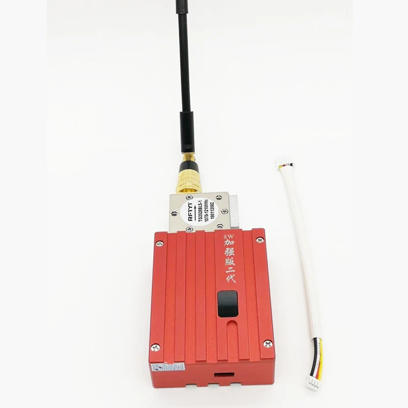 

Hot 1.2G 8W Wireless Video Transmission Transceiver Monitor High Power Enhanced Version Transmitter and Receiver for RC Drone