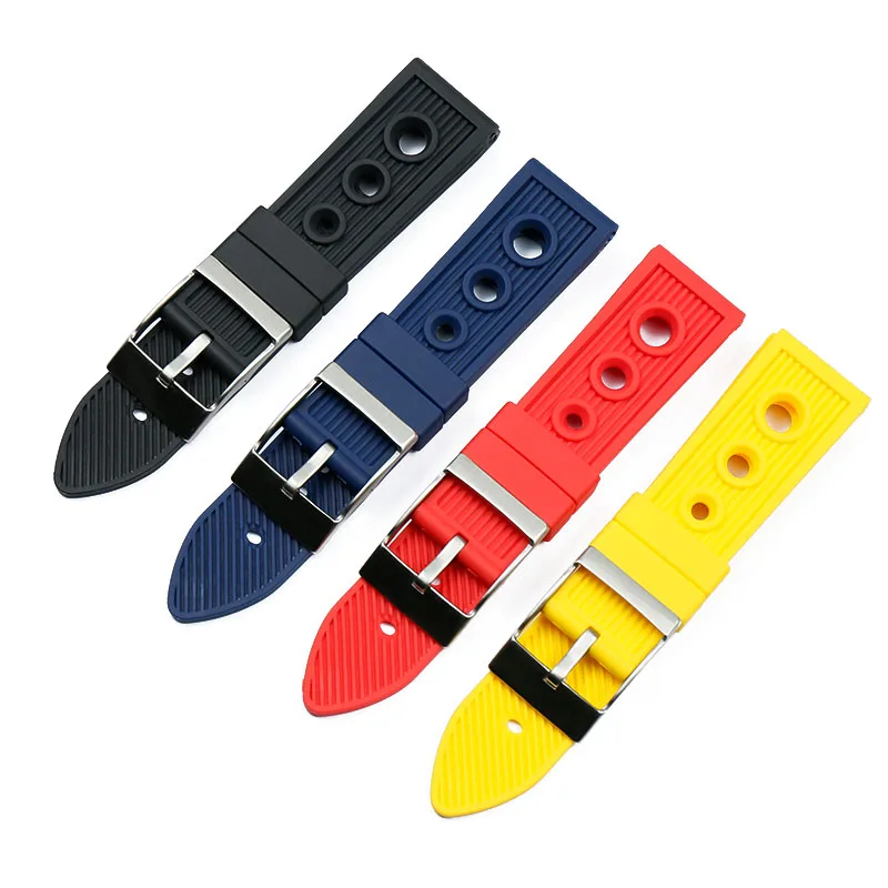 High Quality Sports Waterproof Rubber Strap Men'S 22Mm24Mm Watch Accessory Buckle For Breitling Avengers Super Ocean Wristband