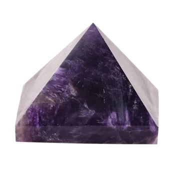 

Natural Dream Amethyst Pyramid Natural Quartz Crystal Obelisk Point Healing Rocks Fossils Home Decor 3.5-4cm