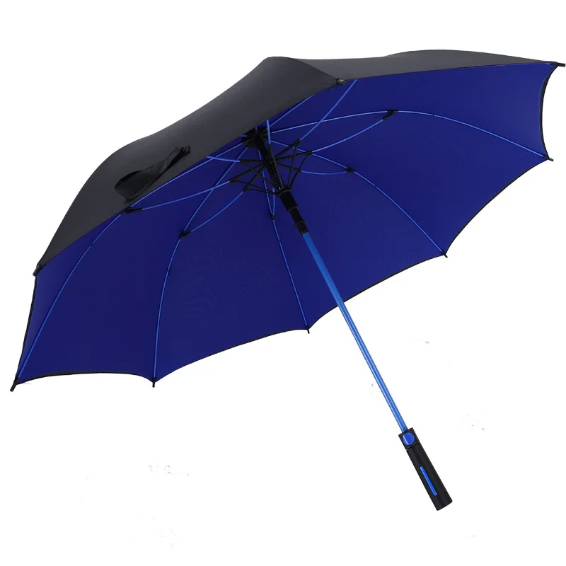

Straight Pole Double Layer Golf Color Fiber Eight Bone Umbrella Stand Extra-large Umbrella Surface Umbrella Wind-Resistant Sun-r