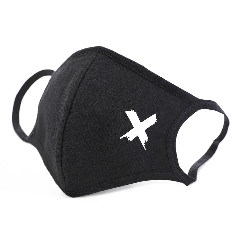 black X Женская маска для рта против пыли PM2.5, маска для рта с активированным углем, Корейская маска, хлопковая маска для лица для женщин, респиратор - Цвет: black X
