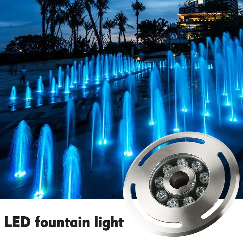 4pcs LED fountain lamp Water Dry Fountain Underground RGB Fountain