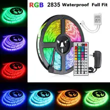 Профессиональная 5 м 300 светодиодов Водонепроницаемая RGB Светодиодная лента 2835 DC12V 60 светодиодов/м гибкая лента освещения 16/20 цветная лента