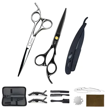 

6'' 17cm 440C Professional Human Hair Scissors Hairdressing Scissors Cutting Shears Thinning Scissors stainless steel