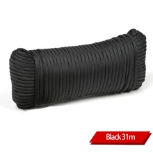 Военное регулирование 9-core Парашютная веревка восхождение вспомогательный спасательные потери с предохранительным тросом(31 м 50 м 100 м