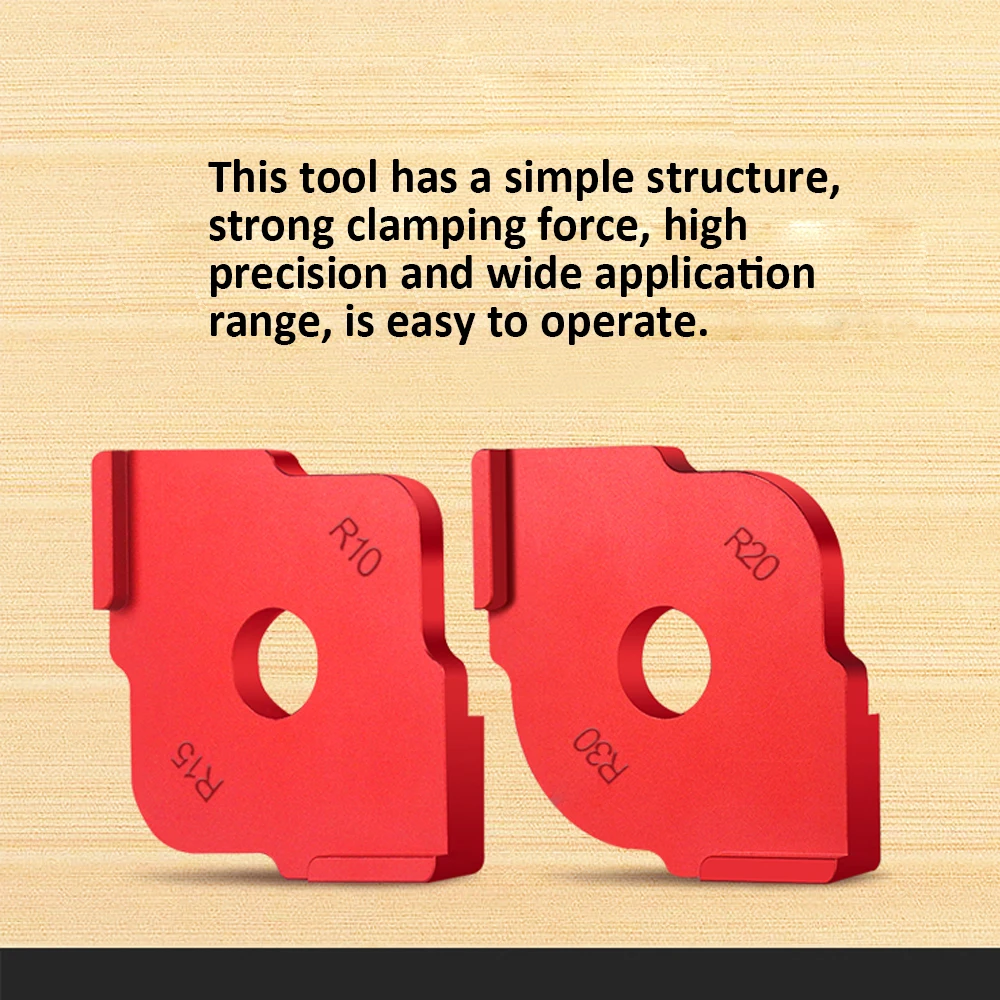 

New 2pcs Half Round Corner Radius Quick Jig Positioning Template R-angle Locator Aluminum Alloy Engraving Machine for Woodworkin