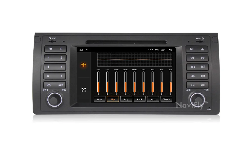 Excellent NaviFly Android 9.1 Car GPS DVD Navigation for BMW 5 series E39 X5 E53 Multimedia player Stereo Wifi Quad Core RAM 2G ROM 32G BT 21