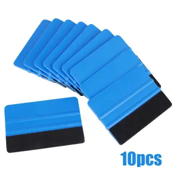 

10pcs Carbon Fiber Felt Squeegee Felt 10x7cm Window Ice Remover Cleaning Wash Car Scraper Window Tint Wrapping House Cleaning
