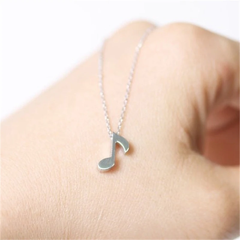 Boho Jewelry Choker Delicate Musical Note Pendant Necklace for Women Music Note Symbol Chain Necklaces & Pendants