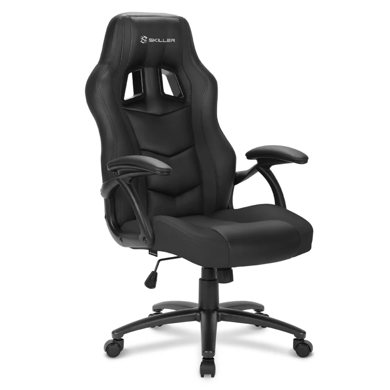 Игровое кресло Sharkoon Skiller SGS1 компьютерное, до 100 кг, кожа PU/PVC, дерево