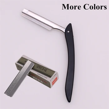 

Safety Hair Cut Razors Hairdresser Eyebrow Trimmers Razors Cutting Barber Salon Tools Scraping Eyebrow Knife 1 + 10 Blades 108#
