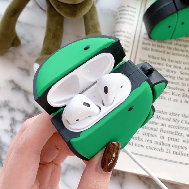 Мультфильм милый маленький динозавр 3D наушники протектор для airpods 2 Чехол для Apple беспроводной Bluetooth гарнитура протектор